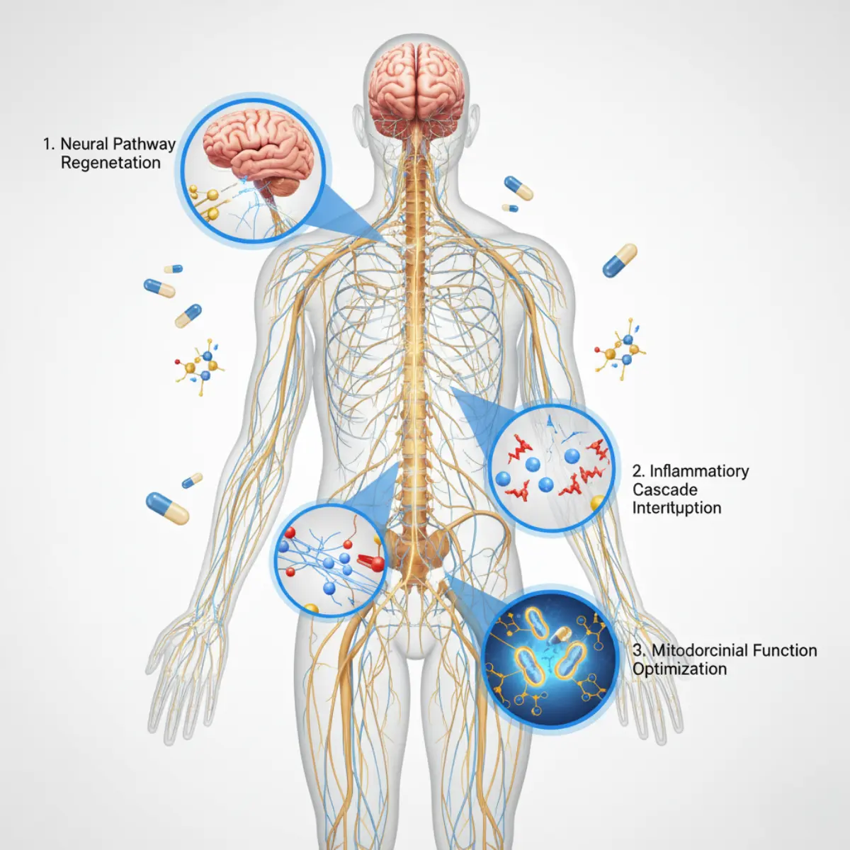 Diagram showing how NerveCalm works